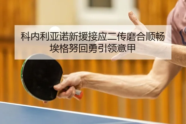 科内利亚诺新援接应二传磨合顺畅 埃格努回勇引领意甲